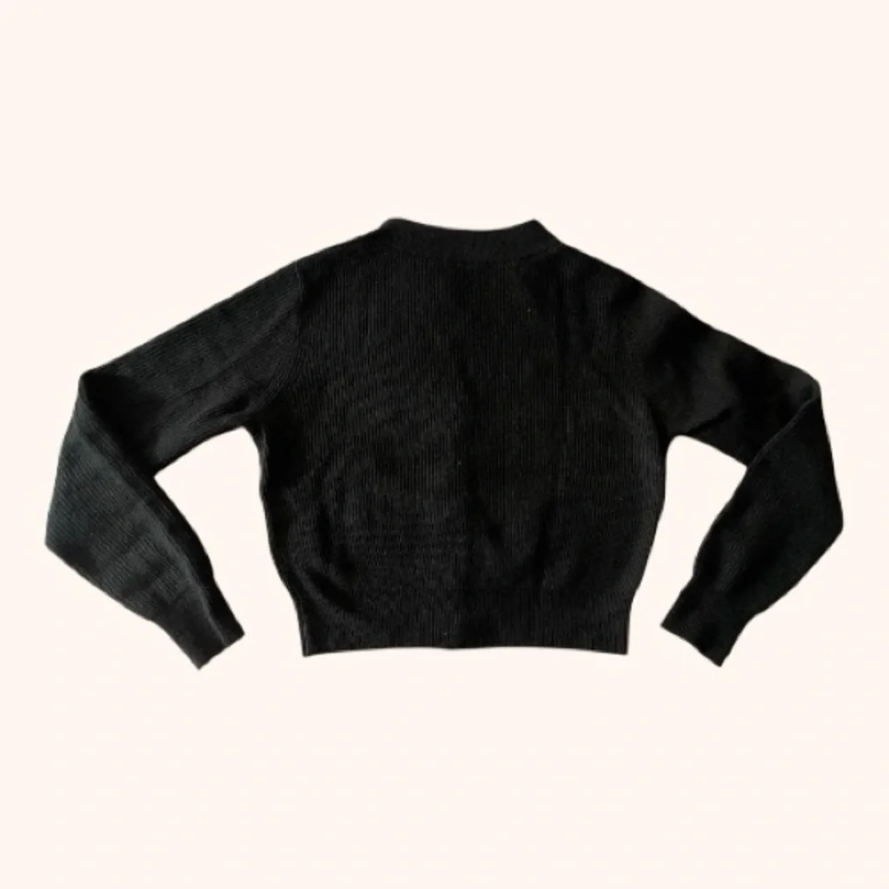 Free People 100% Cashmere Ribbed Cropped Black Cardigan XS